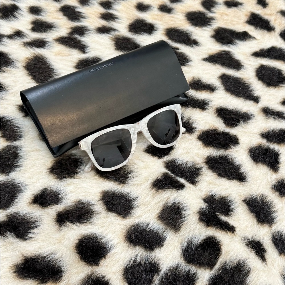 Saint Laurent Marble-Effect Sunglasses